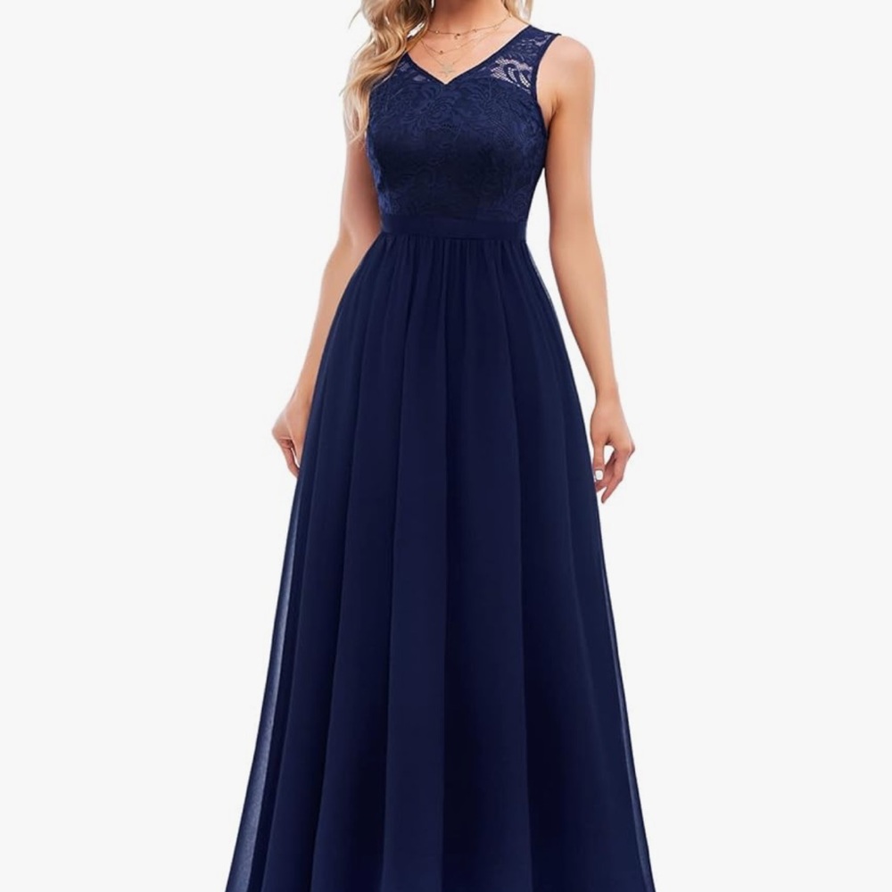 Women's Navy Maxi Dress Bridesmaid
